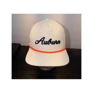Auburn Tigers Corduroy Rope Hat Navy Embroidery Orange Trim Adjustable Snapback‎